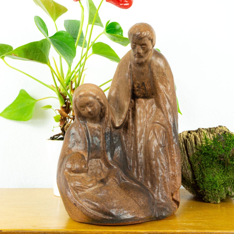 Free Shipping! Vintage ceramic statue shops THE HOLY FAMILY from 1960s