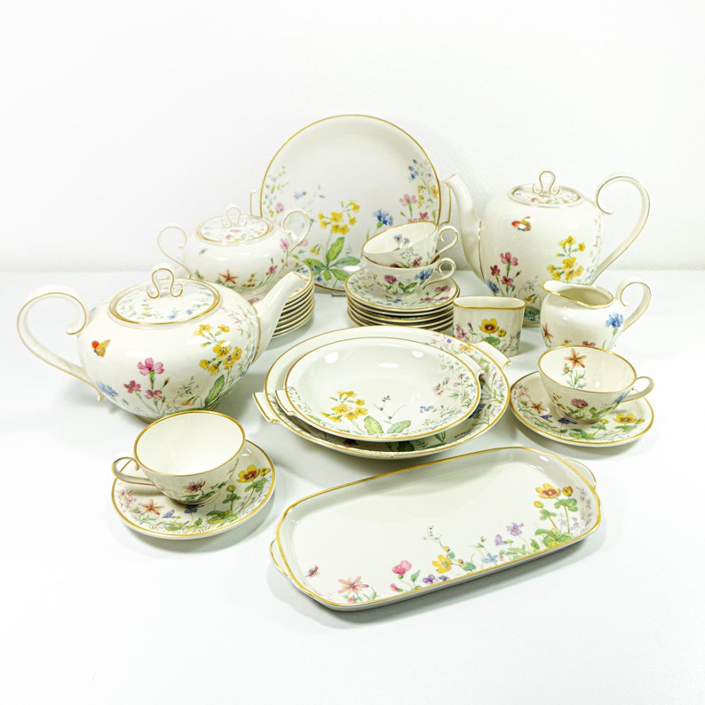 1950s Krautheim Berolina Wiesengrund und Bergeshöh'n Tableware, Saucer Bild 8