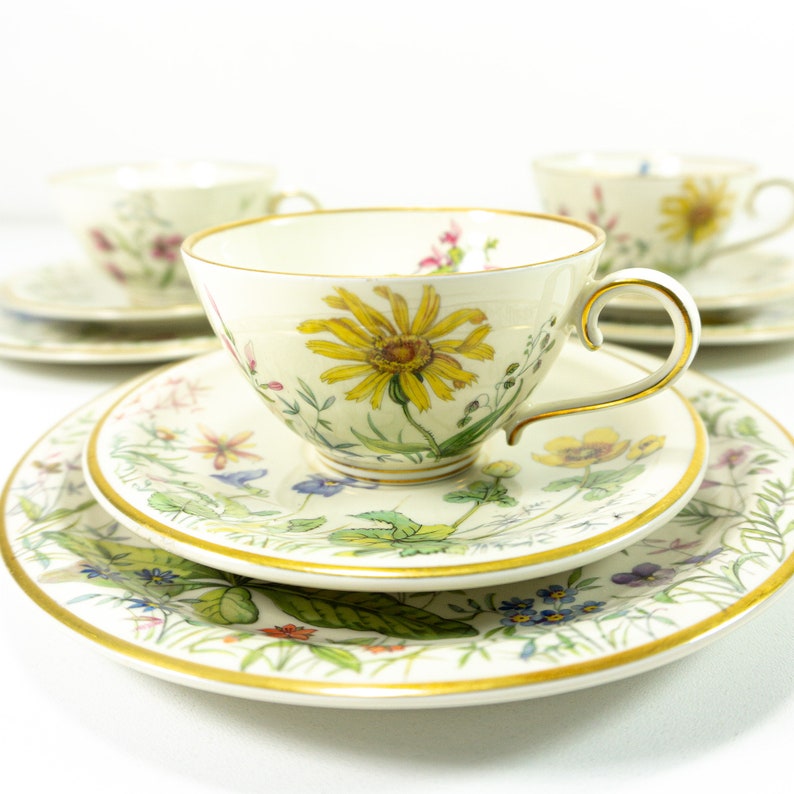 1950s Krautheim Berolina Wiesengrund und Bergeshöh'n Tableware, Saucer Bild 6