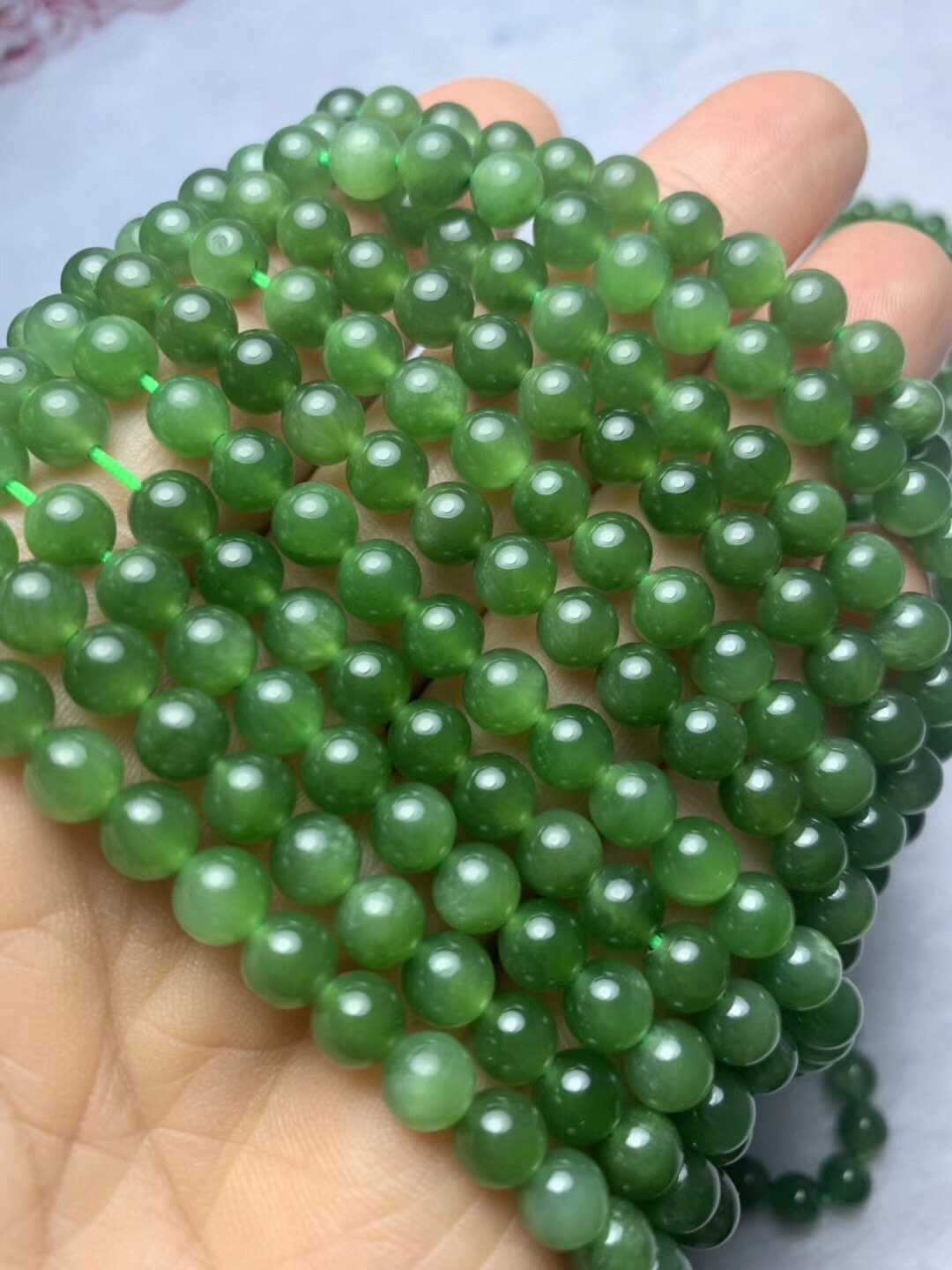 Natural Jade beads 6mm real natural without any treated jade | Etsy