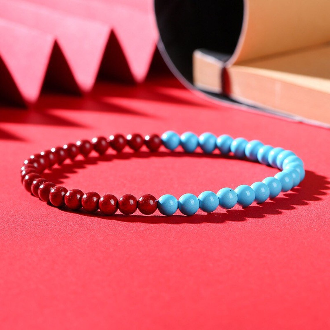 Handmade Cinnabar Bracelet 4mm Cinnabar Beads bracelet Etsy