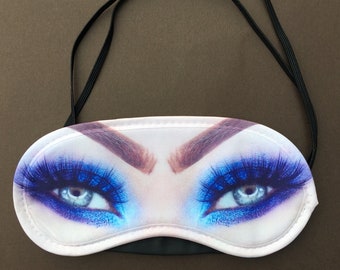 3D Eyelash Print Sleep Mask - Travel Sleep Aid