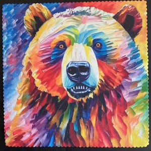 Microfiber cloth Bear Rainbow glass cleaner cleaning cloth Screen Phone cleaner tablet cleaner microfiber Birthday gift free ship