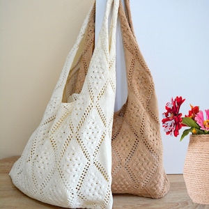 Gehäkelte Tragetasche, Crossbody Tasche, Handtaschen, Handgemachte Schultertasche, Strandtasche, DamenTasche, Supermarkttasche, Geschenk für Sie