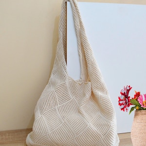 Umhängetasche, Handtaschen, Gehäkelte Tragetasche, Handgemachte Schultertasche, Strandtasche, DamenTasche, Supermarkttasche, Geschenk für Sie