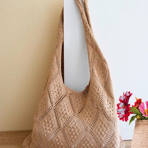 Umhängetasche, Handtaschen, Gehäkelte Tragetasche, Handgemachte Schultertasche, Strandtasche, DamenTasche, Supermarkttasche, Geschenk für Sie
