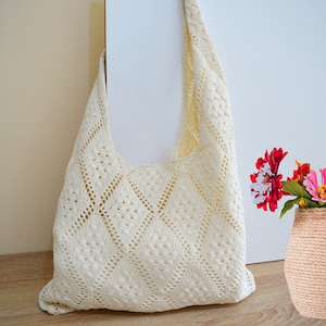 Gehäkelte Tragetasche, Crossbody Tasche, Handtaschen, Handgemachte Schultertasche, Strandtasche, DamenTasche, Supermarkttasche, Geschenk für Sie