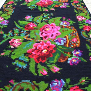 Moldovan rug, Romanian rug, Bessarabian rug. Hand-woven wool rug. Vintage handmade wool rug. Tapis moldave 445x170cm. Discount!