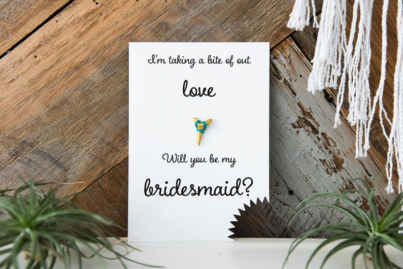 Eco-friendy Will You Be My Bridesmaid Card Beach Wedding Sharks Tooth Bridesmaid Ask Gold Sharks Tooth Boho Coastal Chic Wedding Elopement