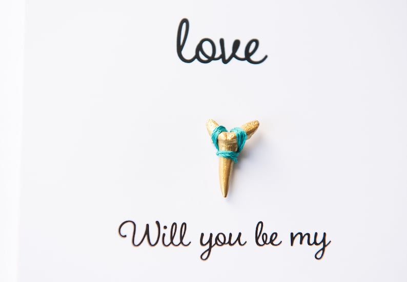 Eco-friendy Will You Be My Bridesmaid Card Beach Wedding Sharks Tooth Bridesmaid Ask Gold Sharks Tooth Boho Coastal Chic Wedding Elopement