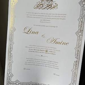 Religiöse Heiratsurkunde „Unterschrift“