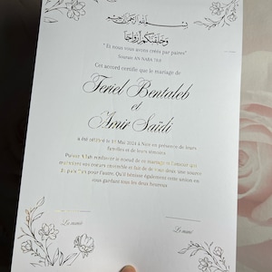 „Romantische“ religiöse Heiratsurkunde