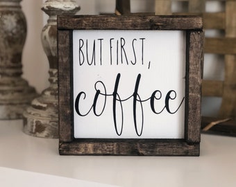 No Coffee No Workee 4/"x6/" Wood Saying Sign Decor