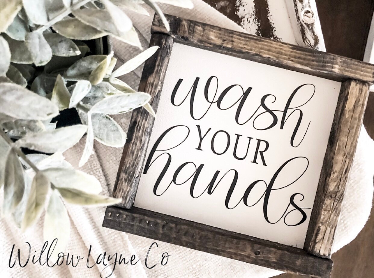 Waschen Sie Ihre Hände Zeichen rustikale Badezimmer Zeichen | Etsy