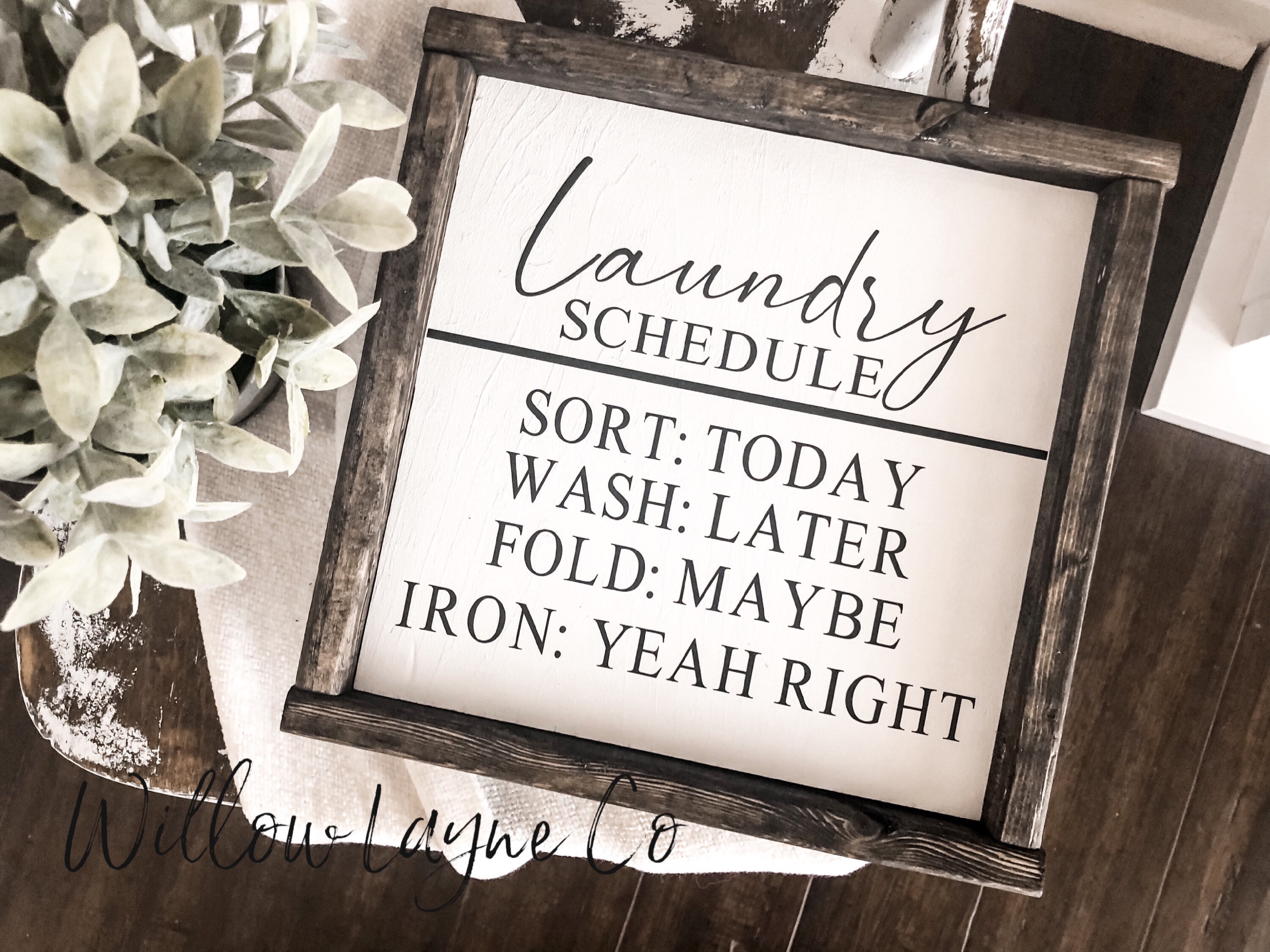 Wäscheplan Zeichen Waschraum Zeichen Waschküche Dekor | Etsy