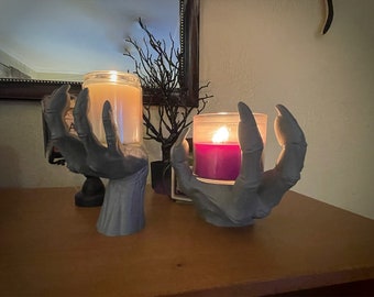 Demon Hand Candle Holder: Spooky Halloween Decoration