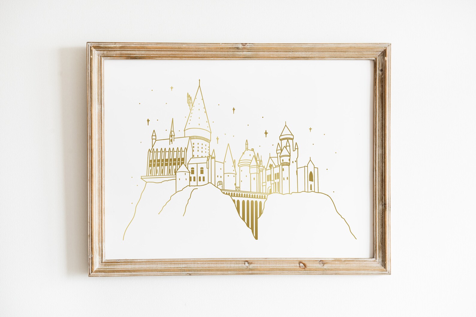 Hogwarts Castle Foil Print / Harry Potter Print / Wall Art / | Etsy