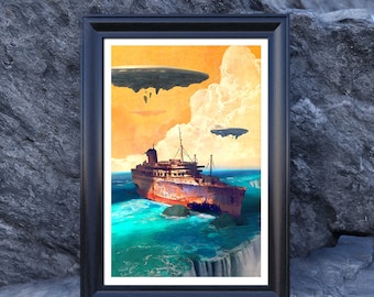 Retro Sci Fi print - vintage sci fi - sci fi poster - sci fi print