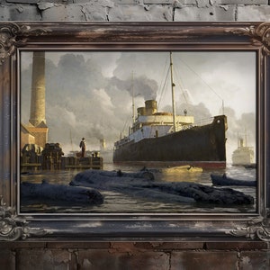 Nautical Wall Art - Old Ship Poster - Vintage Wall Art - Coastal Wall Art - Nautical Decor - Vintage Painting - Ocean Art