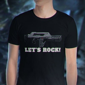 Aliens Tshirt - Alien tee - Pulse Rifle - Aliens - Xenomorph - Alien movie