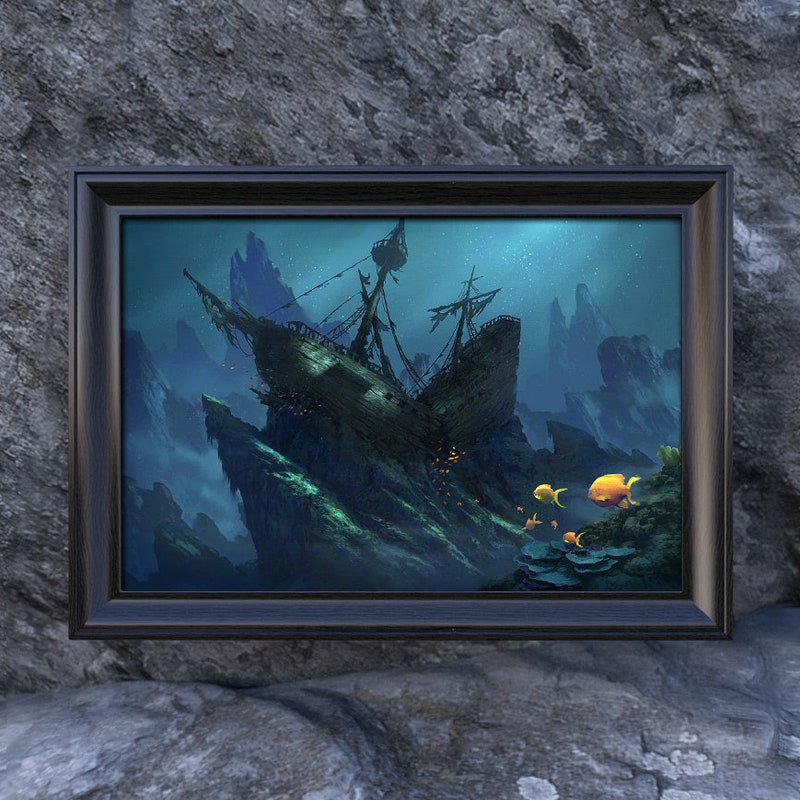 Old Ship Painting - Etsy