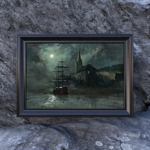 Lovecraft poster -  Lovecraft Print - Pirate Ship Print - Innsmouth Print - Nautical Print