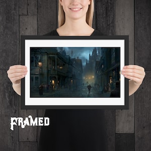 Framed Victorian Art - Victorian painting - Gothic Painting - Gothic Art - Gothic Print - Victorian Wall Art - goth home decor
