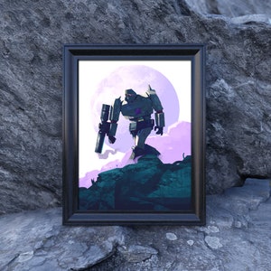 Megatron Poster - Transformers Prints - Transformers Poster - Megatron Art - Transformers G1 Print