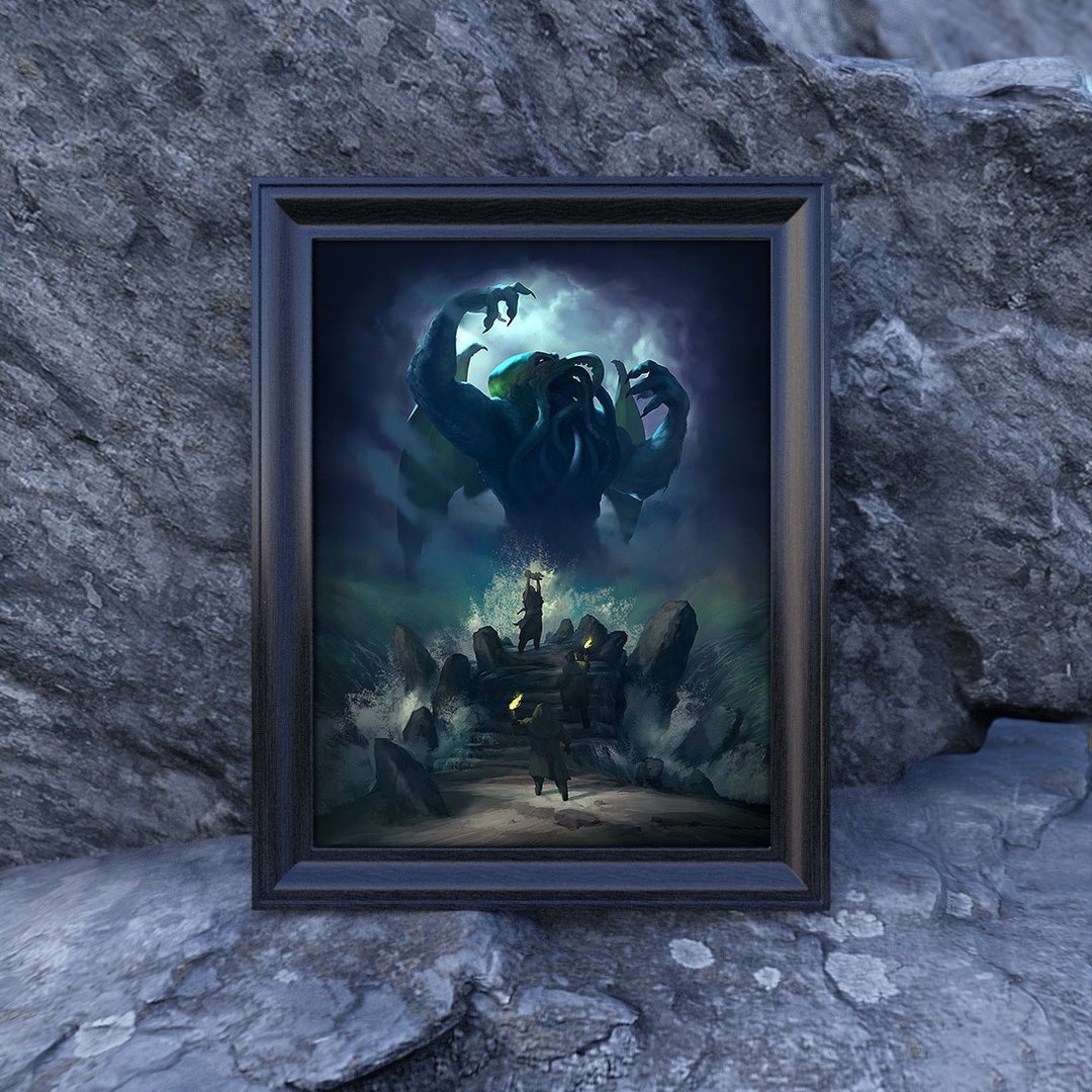 Lovecraft - Cthulhu Poster - Cthulhu Art Print - Lovecraft Art - Horror  Poster - Horror Art - Dark Art Print - Horror Decor - Etsy, image size:1080x1080