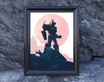 Optimus Prime Poster - Transformers Prints - Transformers Poster - Optimus Prime Art - Transformers G1 Print