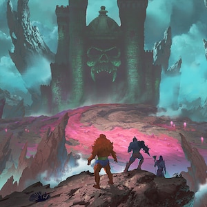 He-Man Print Castle Grayskull Poster dessins animés des années 80 impression dart cadeau des années 80 Masters of the Universe Affiche murale image 3