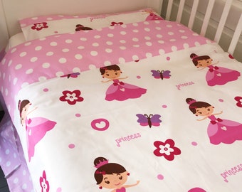 princess cot bed bedding