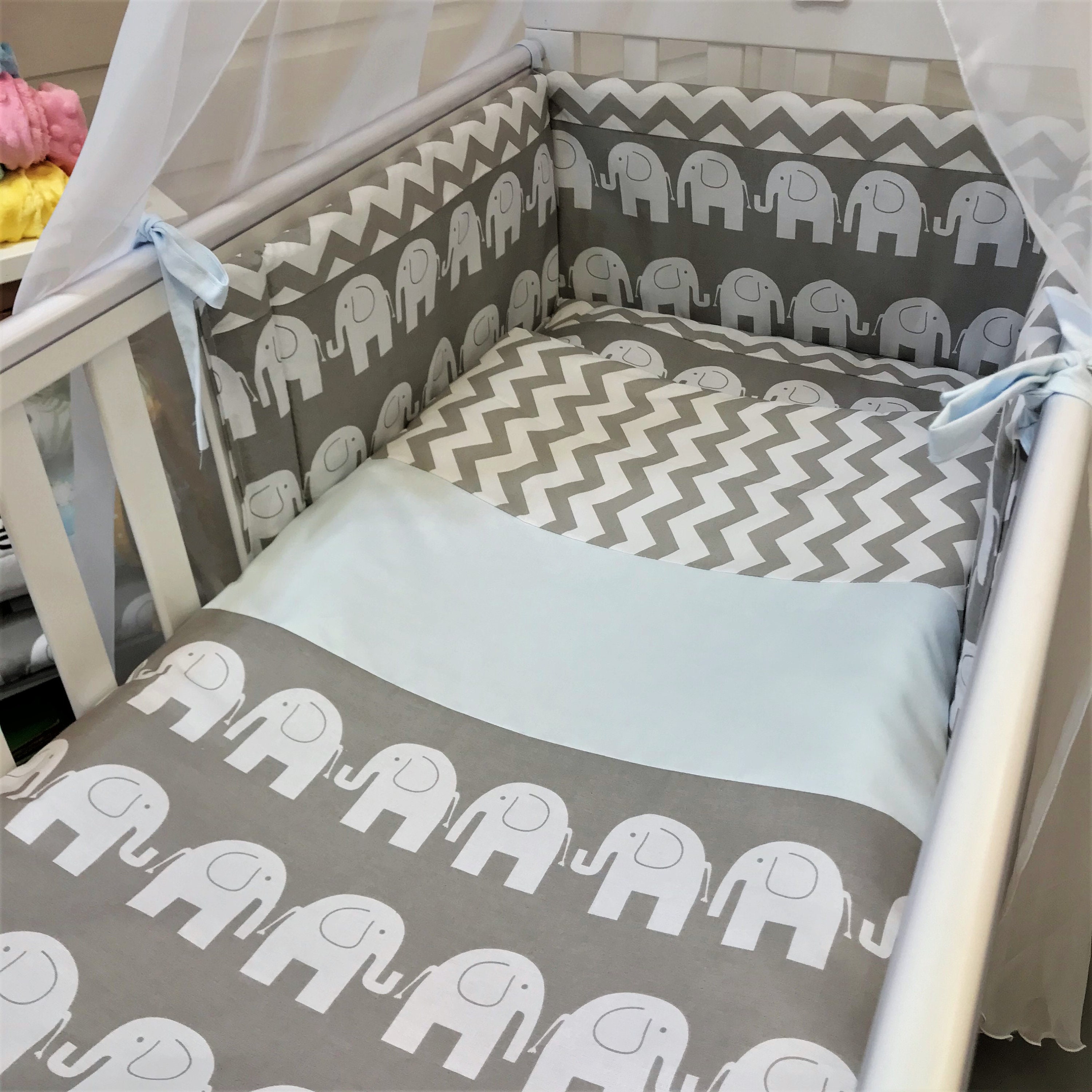elephant cot bed bedding