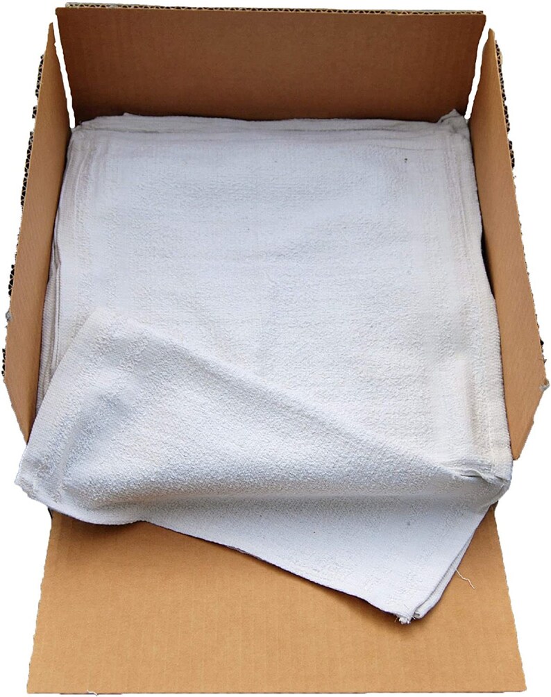 12 X 12 Reusable Cotton Terry Cloth Towels 300 per Box Great for