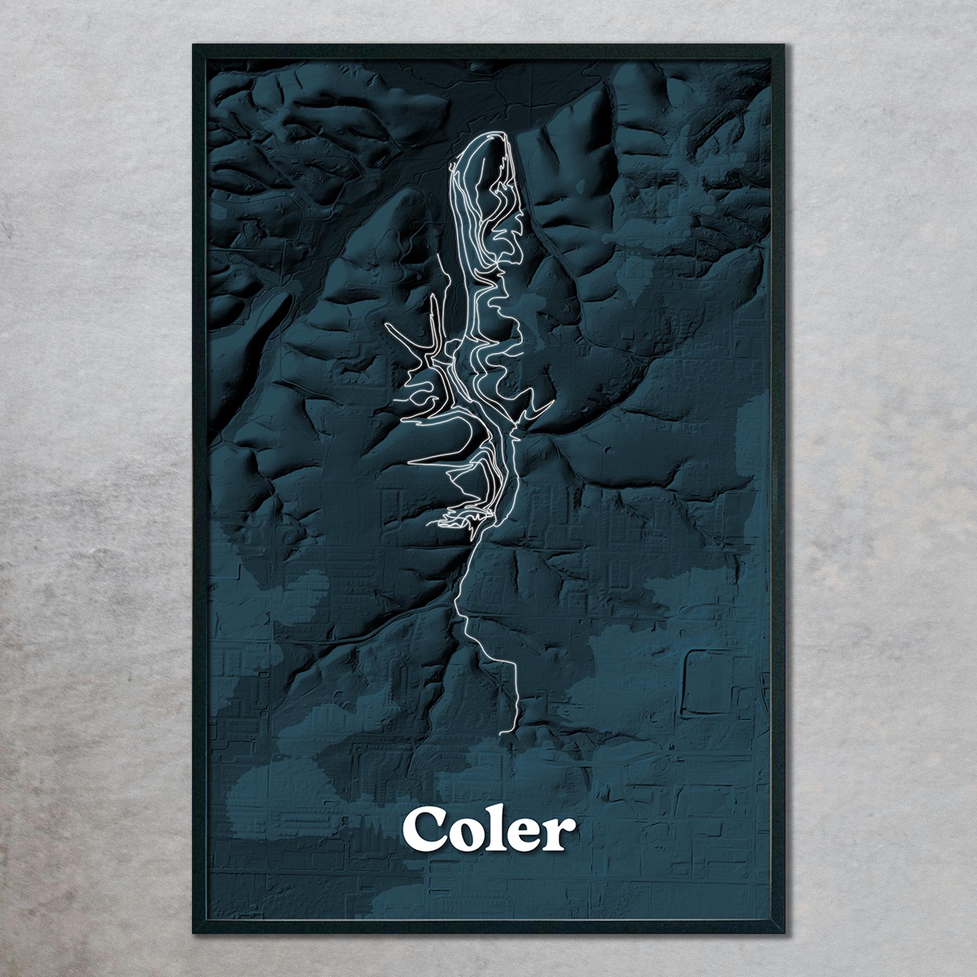 Coler Mountain Bike Preserve - Mountain Bike Trail Terrain Map