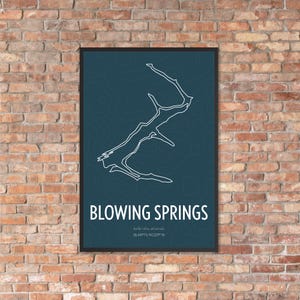 Blowing Springs - Mountainbike Weg in der Stadt, Poster - Bella Visvista Mountainbike, Northwest Arkansas, Wandkunst, Bentonville