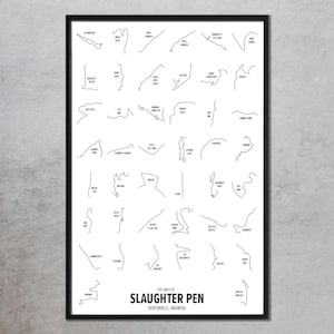 Poster du réseau de sentiers de VTT Trails of Slaughter Pen - Bentonville Mountain Biking, Northwest Arkansas, Bella Vista