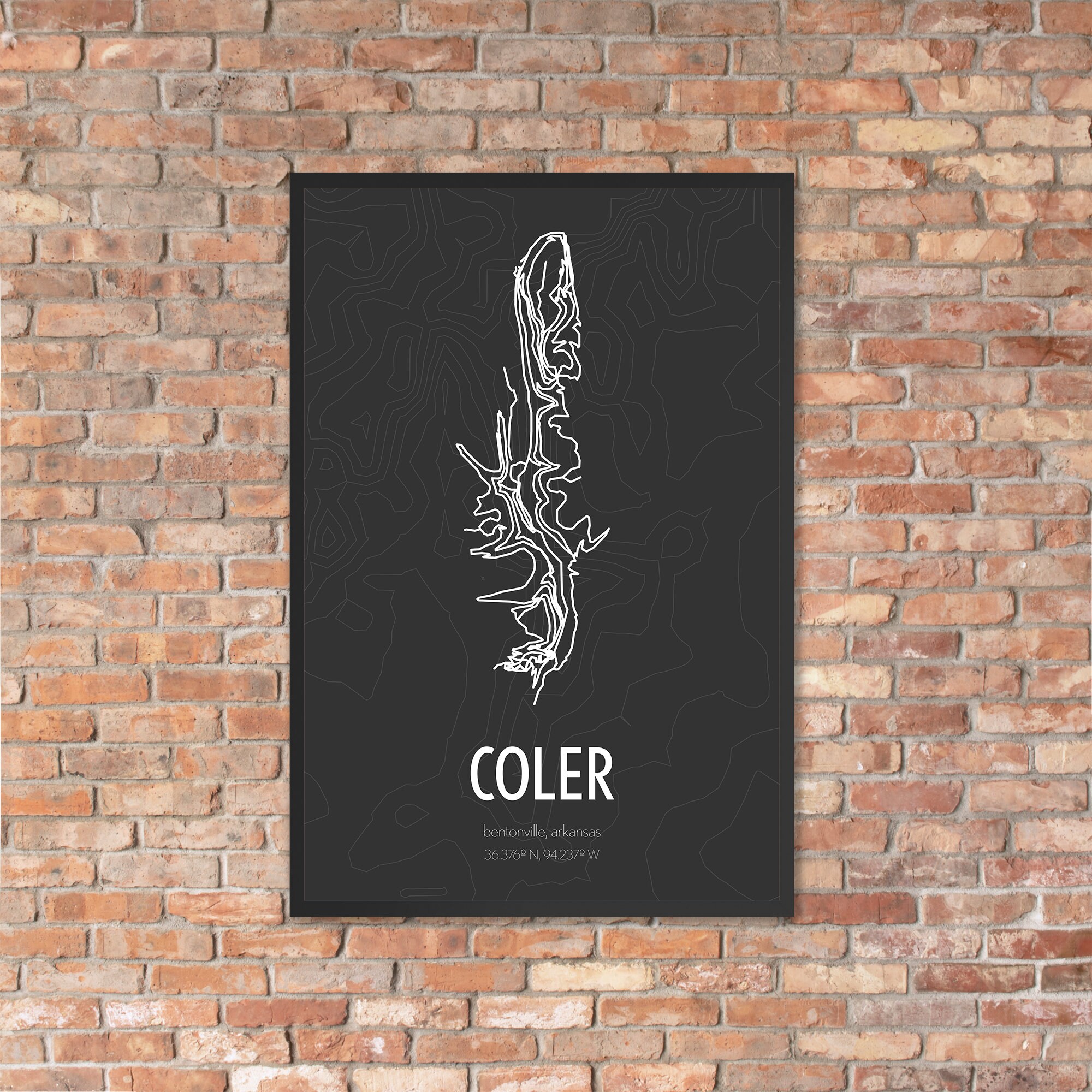 Coler Mountain Bike Preserve Trail System Map Poster Bentonville Mountain Biking Northwest Arkansas Wall Art Etsy