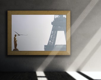 Eiffel Tower photo, Eiffel Tower art, instant art. Eiffel Tower Wall Art. Large Printable Eiffel Tower Decor. INSTANT DOWNLOAD.