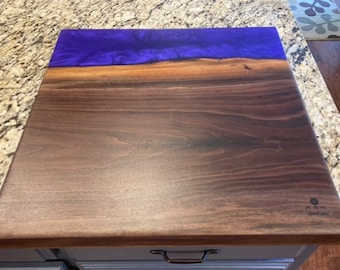 Best of both worlds!!!....cutting board with epoxy flare!