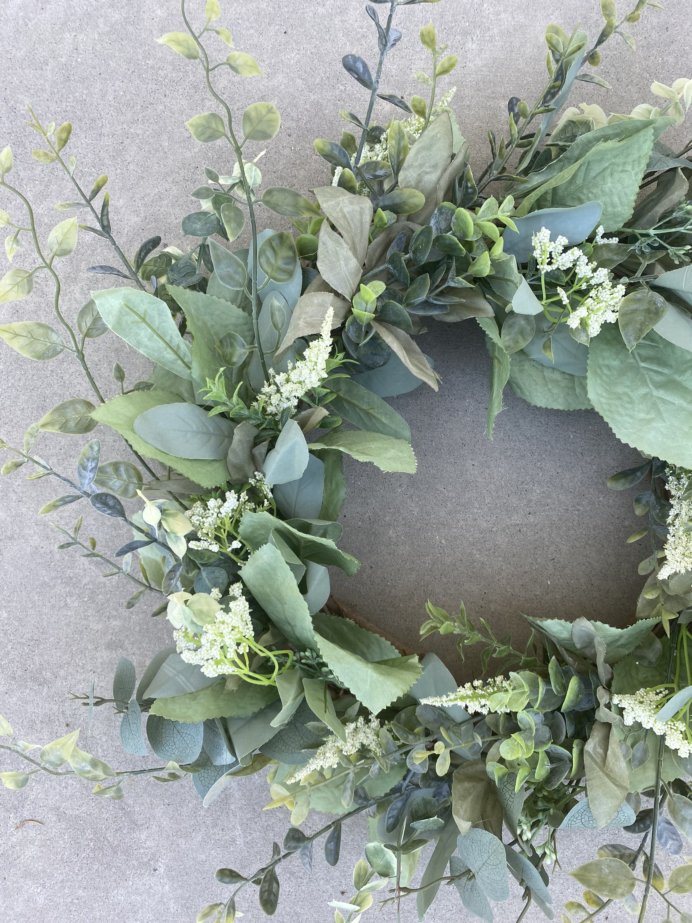 Spring Greenery Wreath Farmhouse Wreath Year Round Wreath Etsy