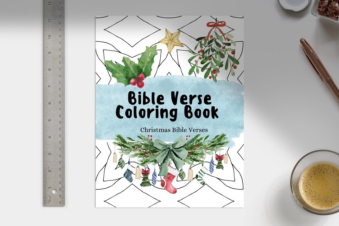 Christmas Bible Verse Coloring Printable 20 Pages PDF - Etsy