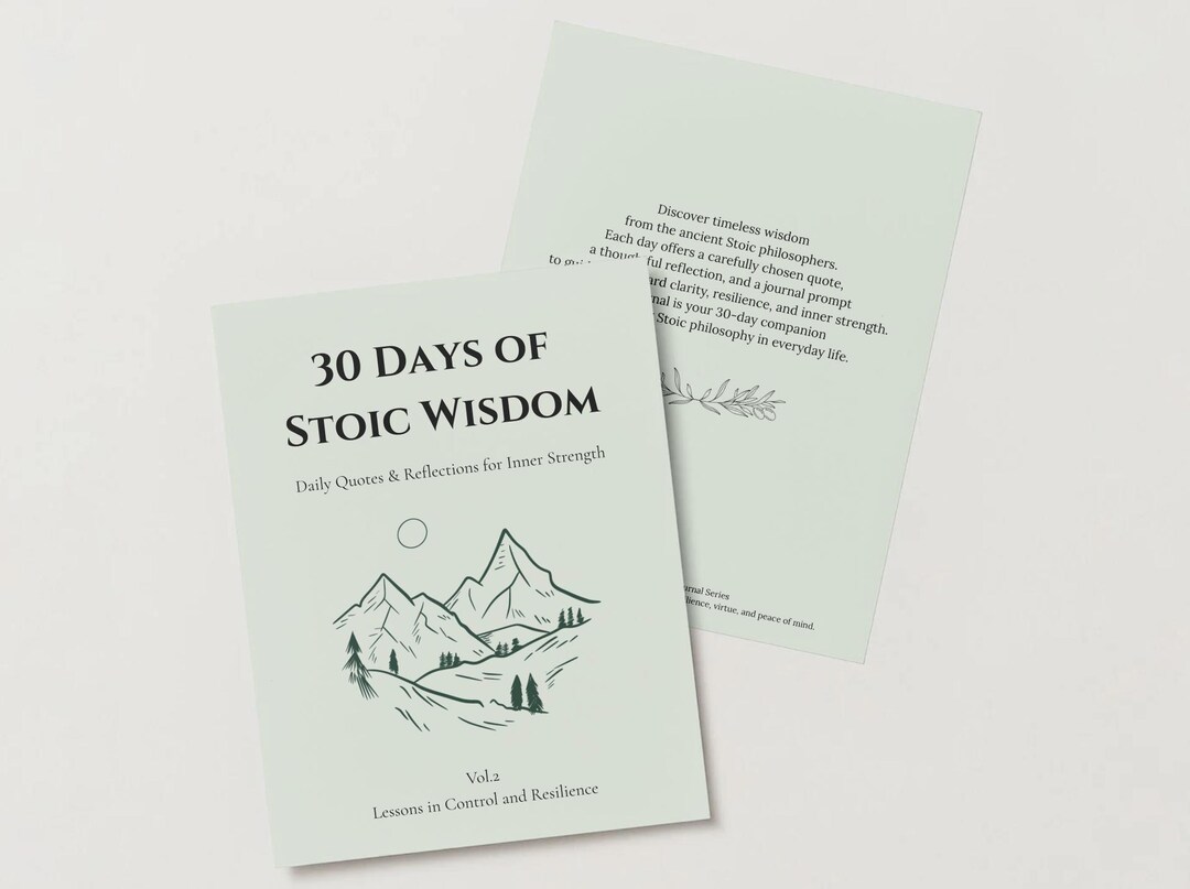 Stoicism Journal Printable PDF Vol 2 | 30-day Stoic Wisdom Workbook ...