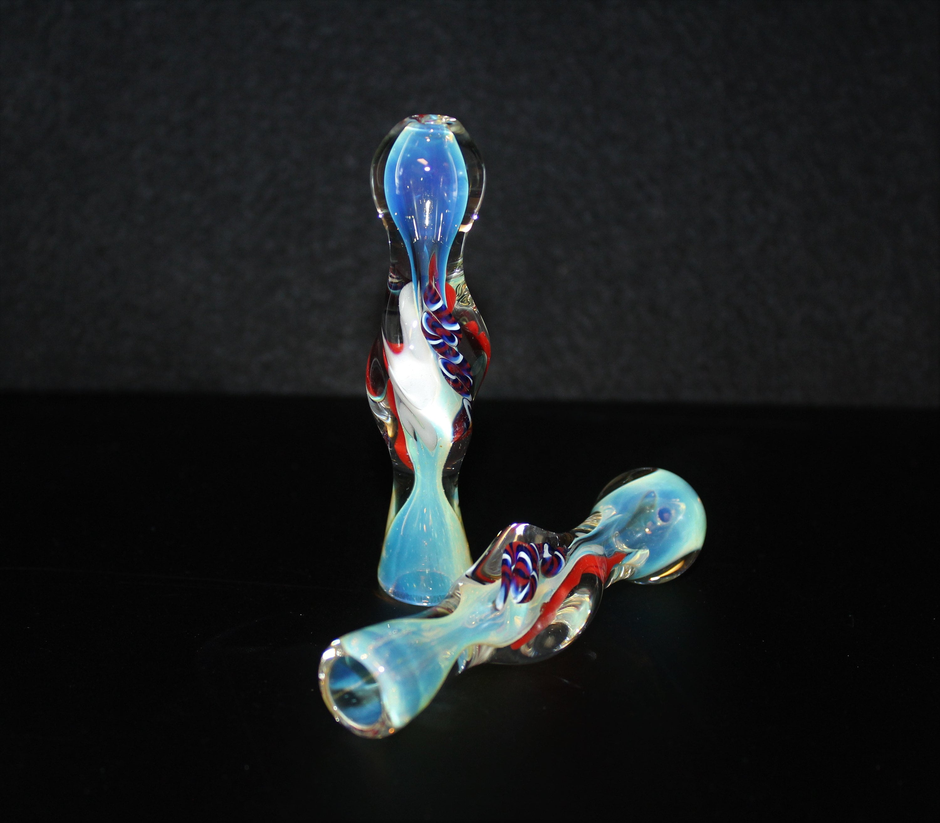 4 1/2 MIDNIGHT RUNNER Tobacco Smoking Glass Pipe Bowl THICK GLASS Pip –  The Hippie Momma Shop