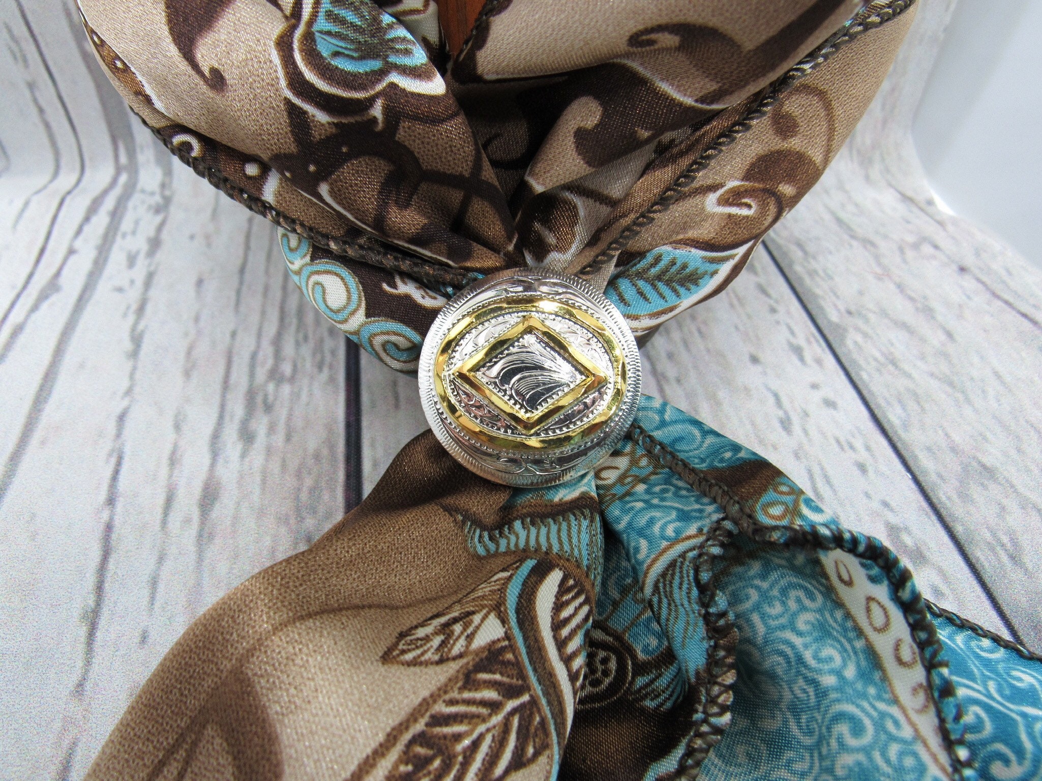Concho Wild Rag Scarf Slide Etsy