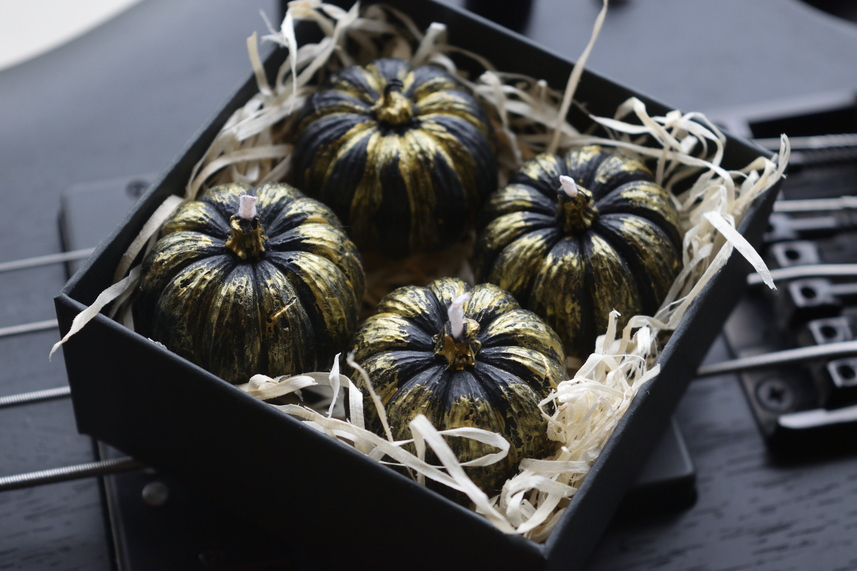 Mini pumpkin candle. Set of 4 candles Hand-painted candles. | Etsy