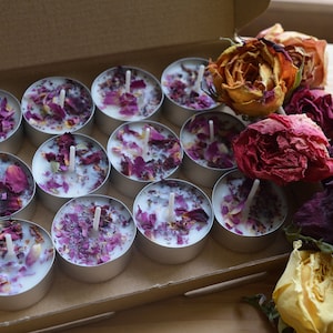 Tealight. Box of 12 pieces. Tealight rose candles.