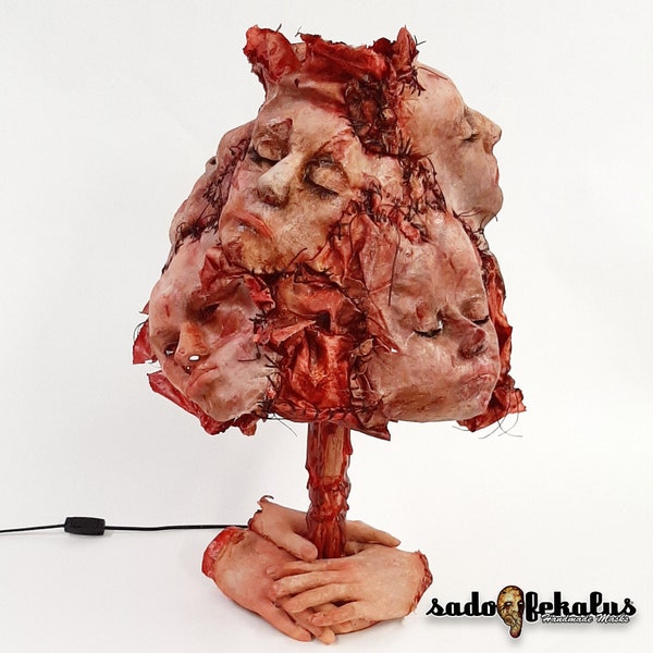 Horror Lamp / Ed Gein Lamp / Griezelig Decor / True Crime / Horror Decor / Spooky Decor / Horror Geschenken / Texas Chainsaw Massacre / Bureaulamp