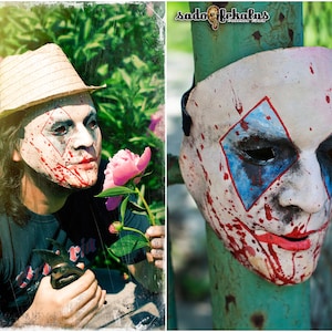 Horror Mask / Creepy Mask / Joker Mask / Clown Mask /  Harlequin Mask / Halloween Mask  / Scary Mask / Freaky Mask / Nightmare / Cosplay