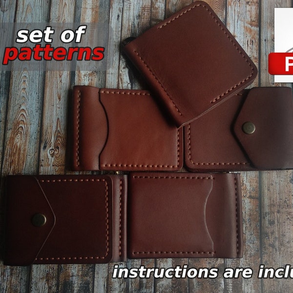 5 Leather Money Clip Wallet - Pattern - DIY - Pdf Download